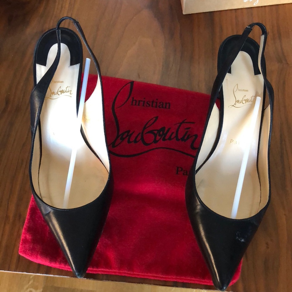 Christian Louboutin  leather slingback pumps sz 9